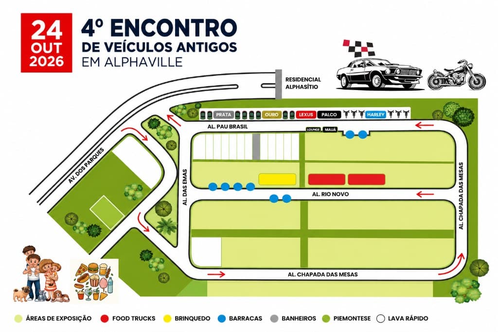 Mapa oficial do evento — Alphasítio Mall